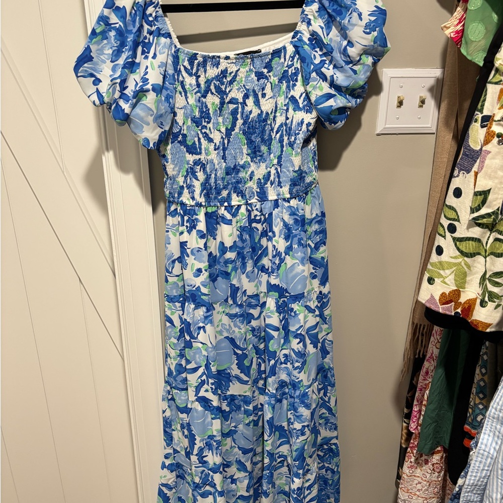 Floral Blue Dress